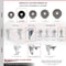Service Caster 3.5 Inch Phenolic Swivel 10mm Threaded Stem Caster Set with Total Lock Brake SCC-TSTTL20S3514-PHR-M1015-4 - alternate 3